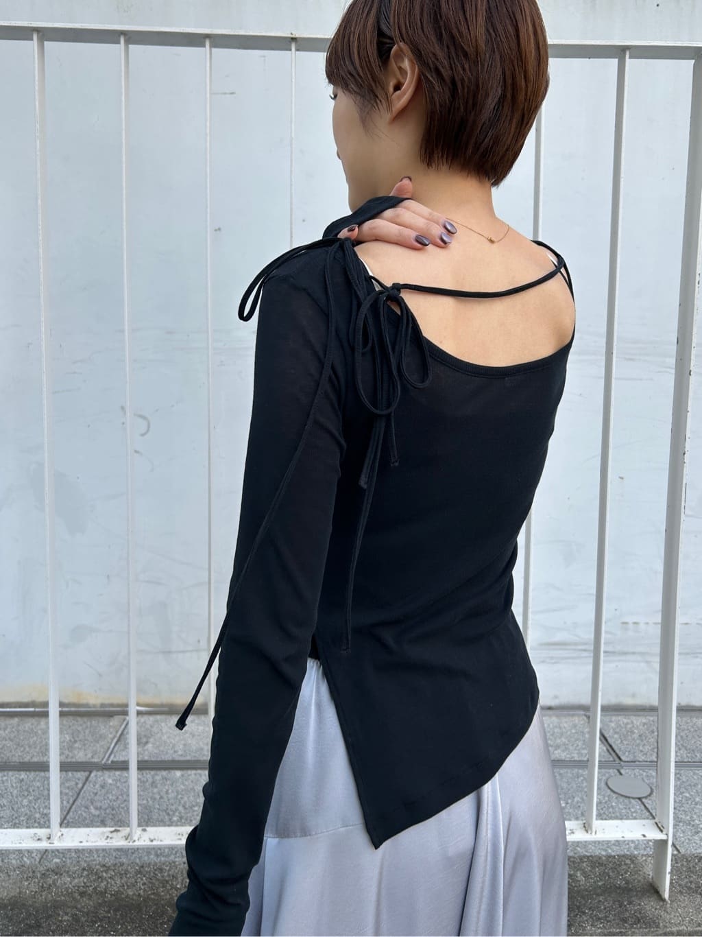 harunaさんの「CODE A｜jersey ribbon pullover」を使ったコーディネート