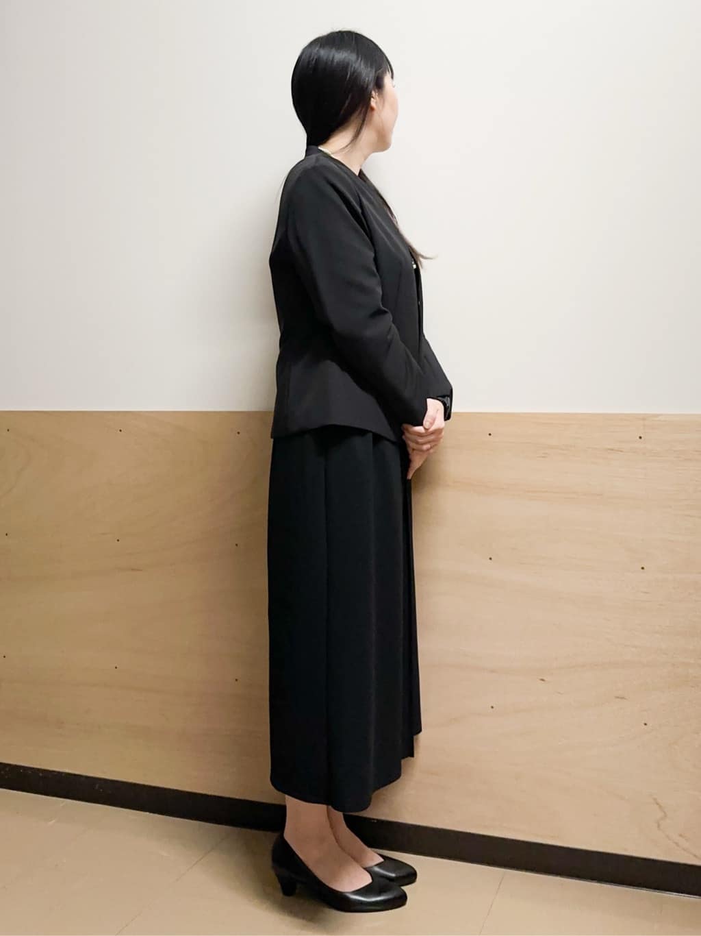 すーさんの「grove｜【マシンウォッシュ／防シワ/SS-3L】ストレッチノーカラージャケット」を使ったコーディネート