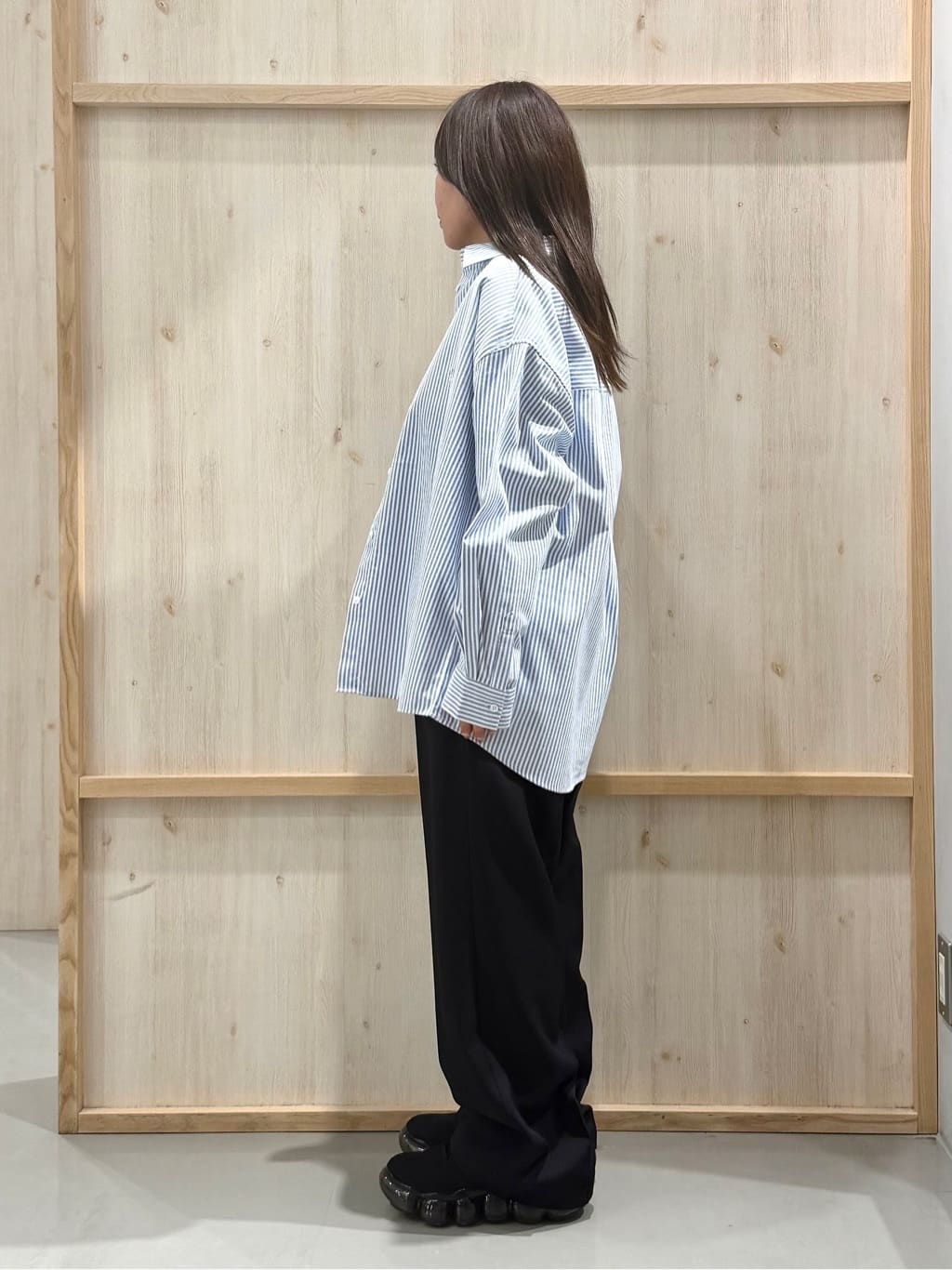 nanaさんの「THE SHOP TK｜【POLO BCS 別注】ストライプOXシャツ」を使ったコーディネート
