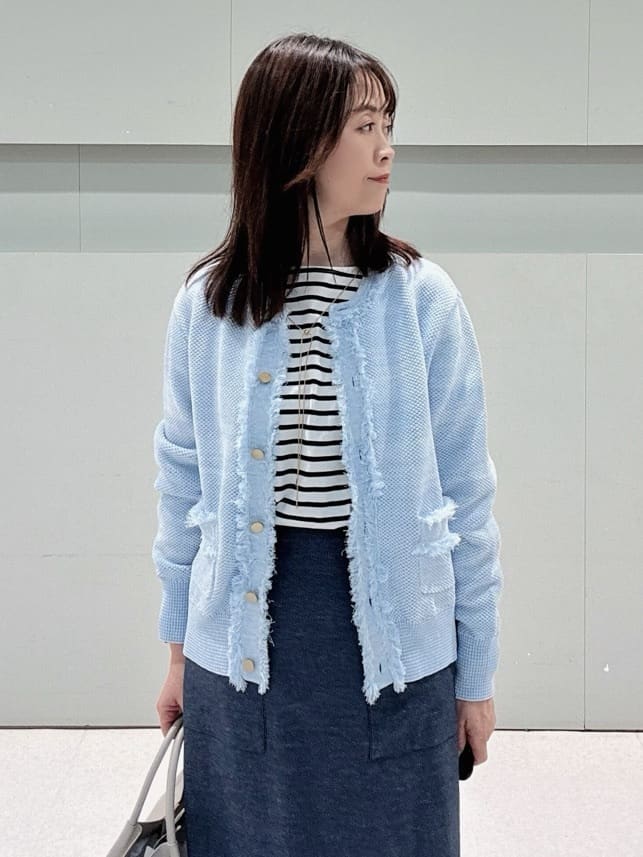 makiさんの「UNTITLED｜【洗える/ジャケット風】ツイードニットカーディガン」を使ったコーディネート