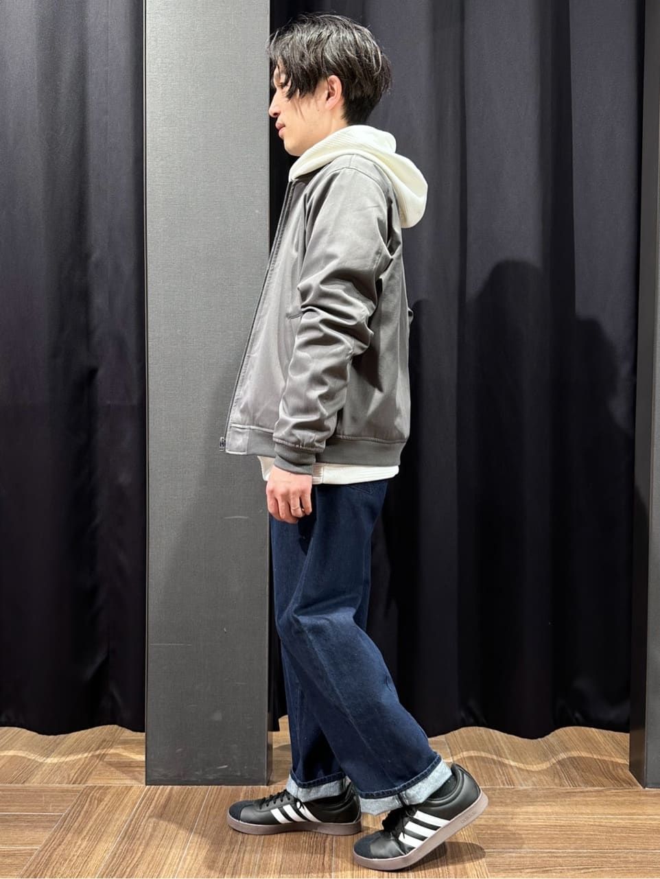 tomoyaさんの「THE SHOP TK｜FLEX LINE ストレッチリブブルゾン　ストレッチ/防シワ/マシンウォッシャブル/セットアップ可」を使ったコーディネート