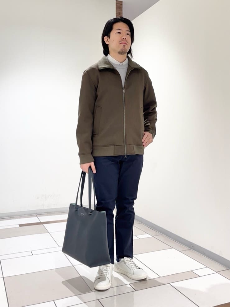 及川さんの「TAKEO KIKUCHI｜【JUST ONE LAYER】ダウンファブリック ジップアップ リブ ブルゾン」を使ったコーディネート