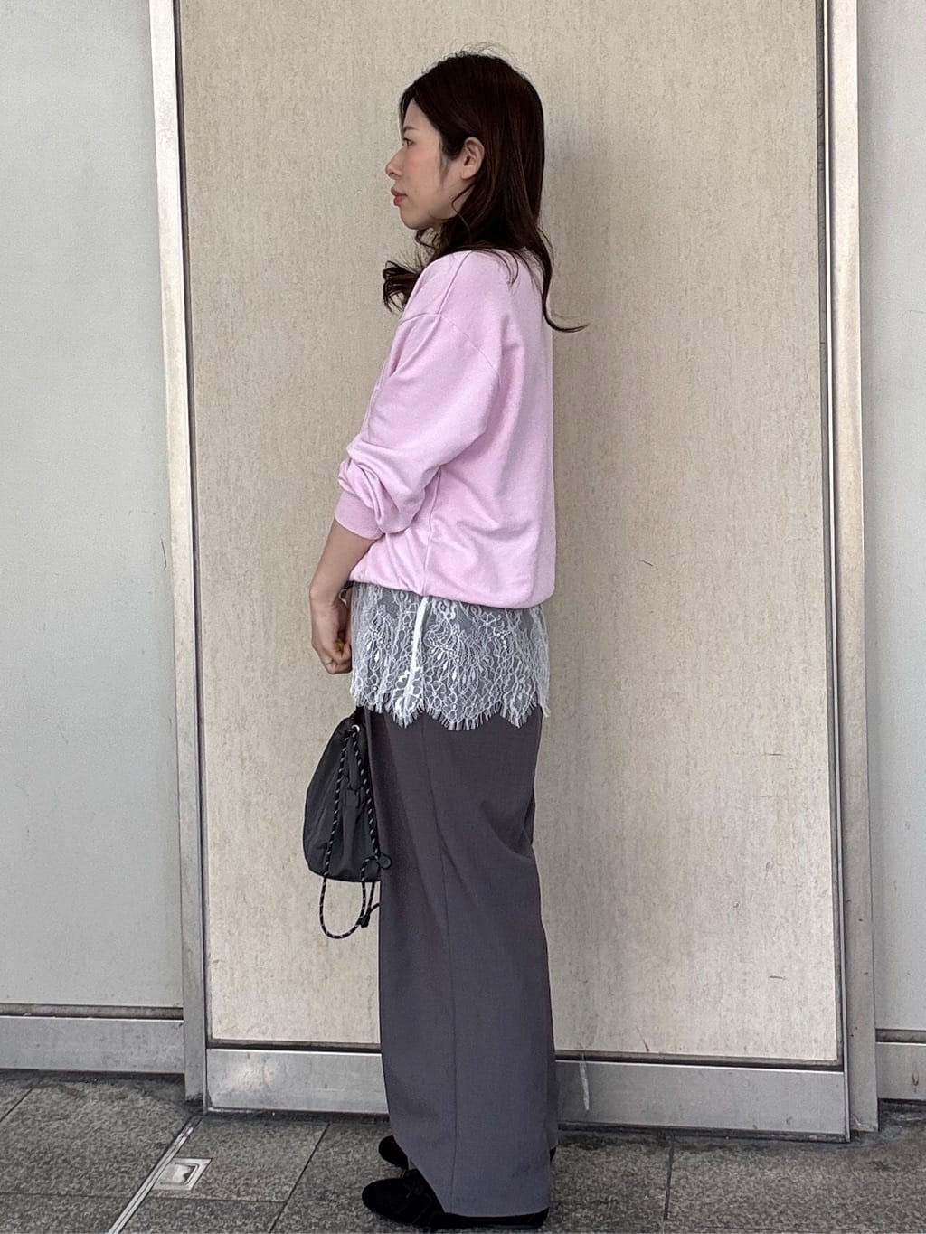 えみさんの「OPAQUE.CLIP｜ロゴ刺繍裏毛トップス【洗濯機OK】」を使ったコーディネート