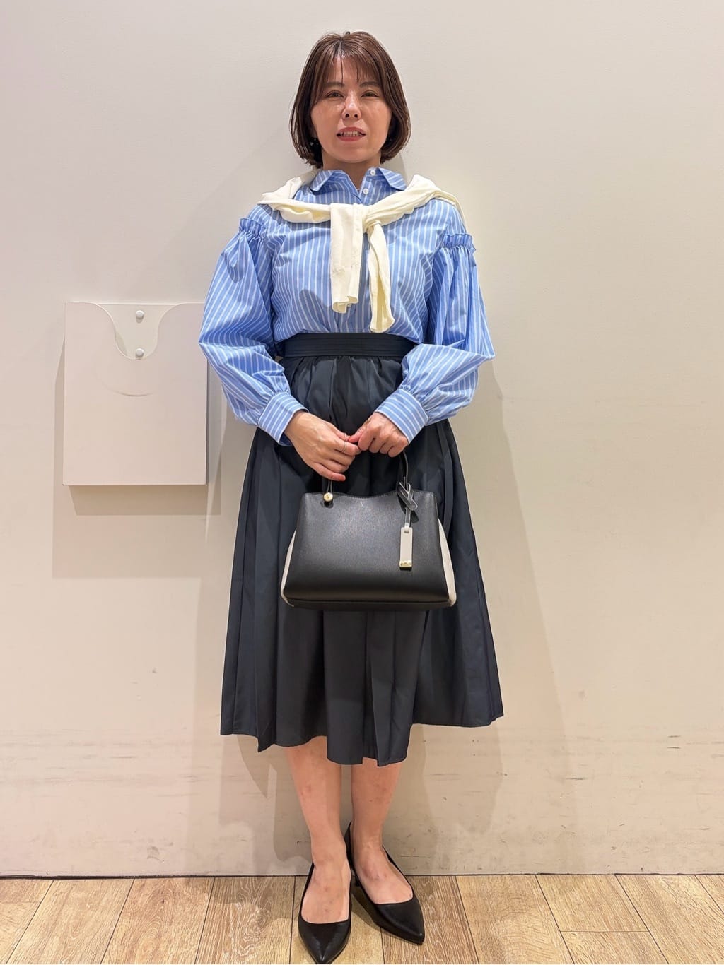 YUKOさんの「index｜タックフレアスカート【洗濯機OK】」を使ったコーディネート