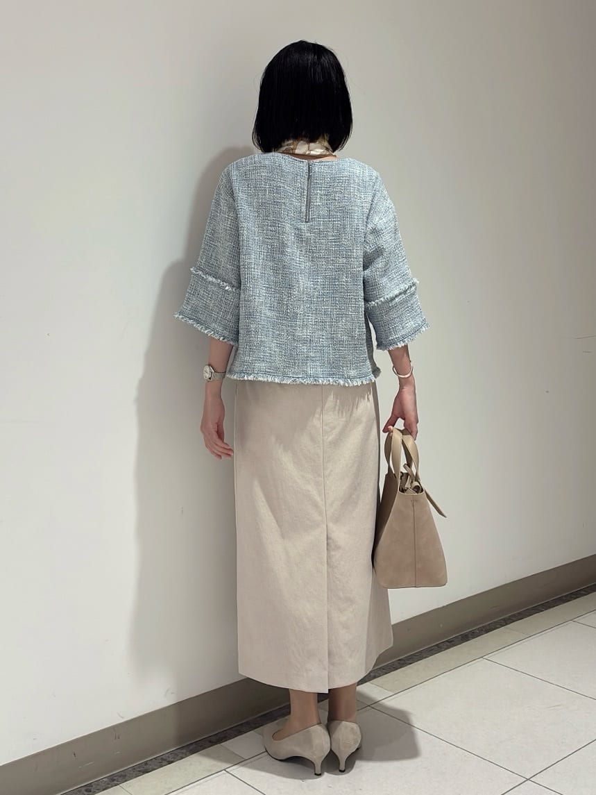 環さんの「UNTITLED｜【洗える/後ろウエストゴム】オックスアイラインスカート」を使ったコーディネート
