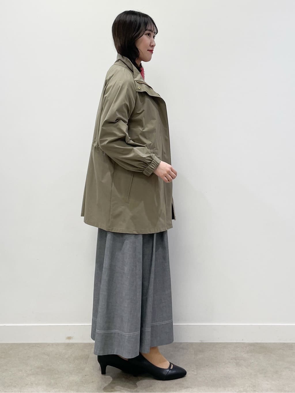yukariさんの「Reflect｜【撥水】ストレッチタフタミドル丈スタンドカラーコート」を使ったコーディネート