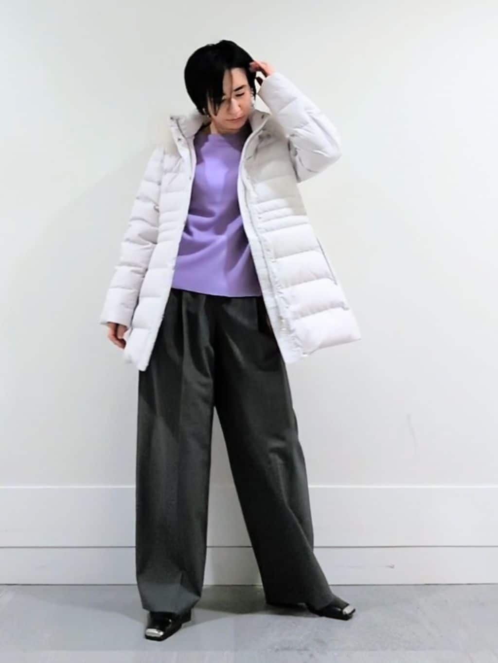 ミズタさんの「UNTITLED｜【はっ水機能/フード取り外し可】ミディダウンコート」を使ったコーディネート
