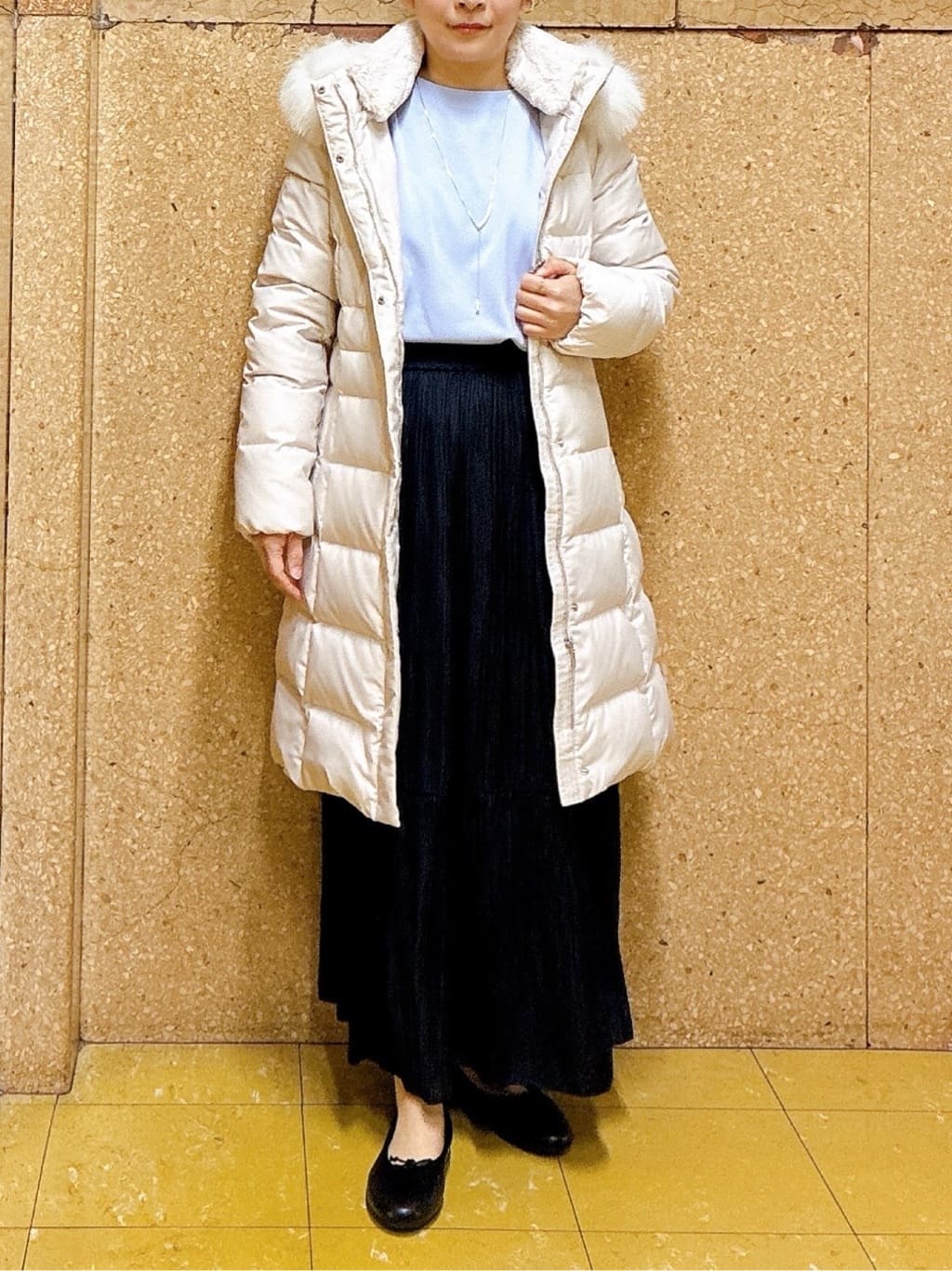 hattoriさんの「INDIVI｜【洗える／華やか】袖プリーツニット」を使ったコーディネート