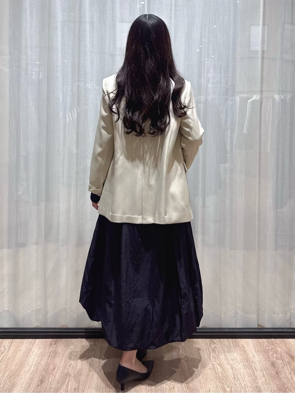 ぞうげさんの「OPAQUE.CLIP｜金ボタンダブルブレストテーラードジャケット／セットアップ対応【洗える】」を使ったコーディネート