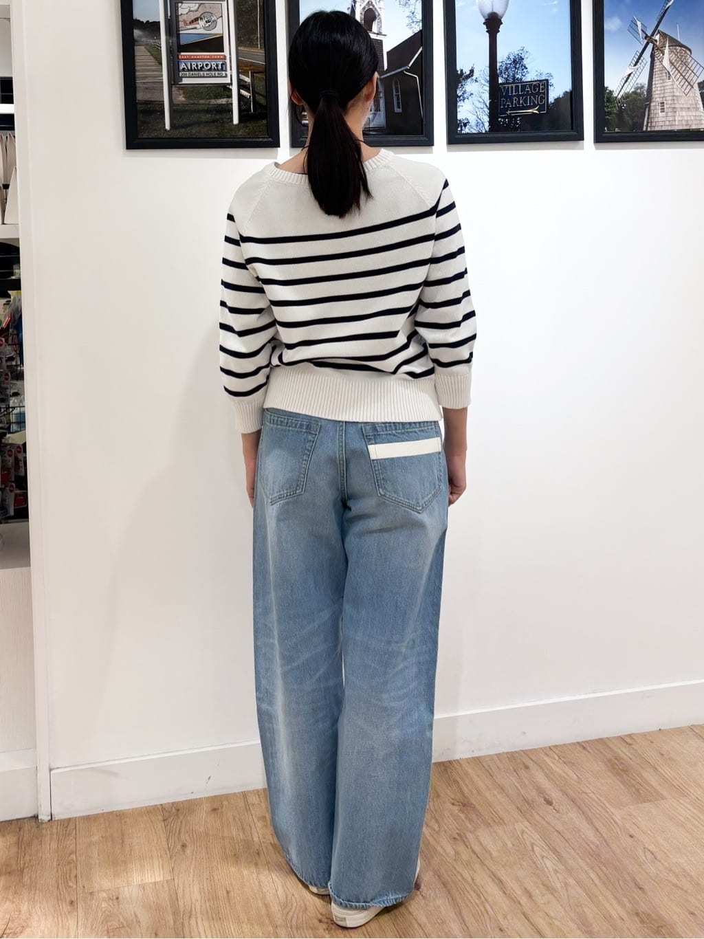 Ririkaさんの「Dessin｜【洗える】コットンVネックニット」を使ったコーディネート