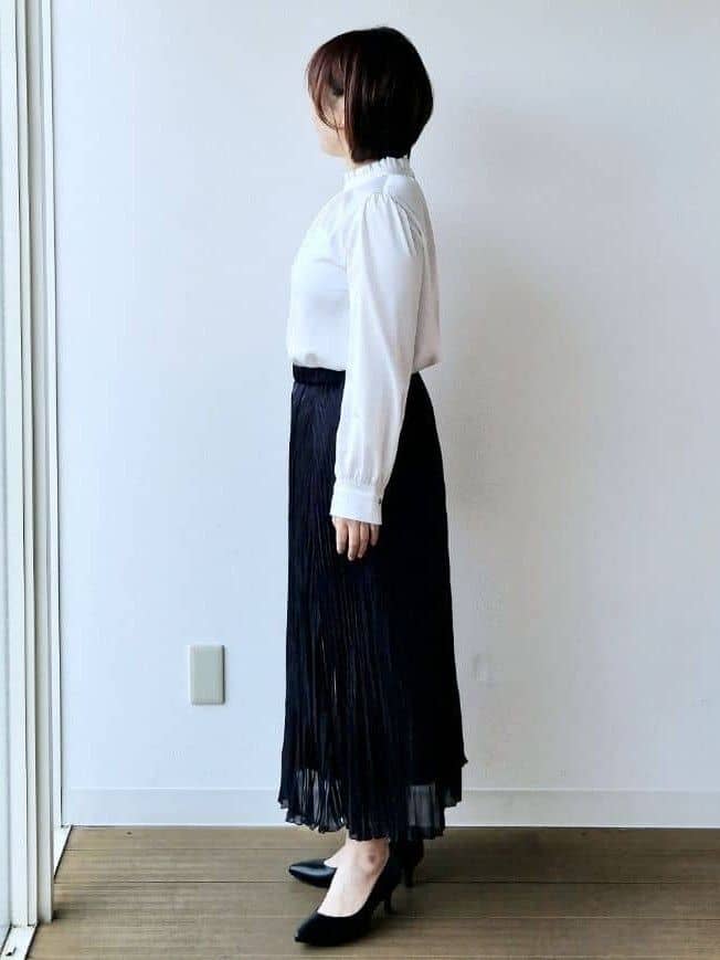 やじまさんの「UNTITLED｜【日本製／通勤／フォーマル】カシミヤ混ノーカラーコート」を使ったコーディネート