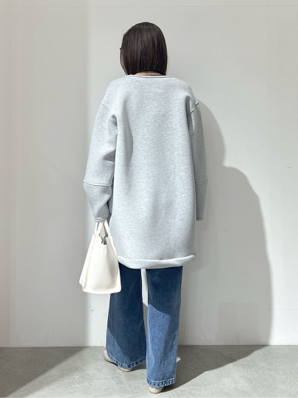 NAKAさんの「OPAQUE.CLIP｜リバーシブル配色ノーカラーコート【洗濯機OK】」を使ったコーディネート