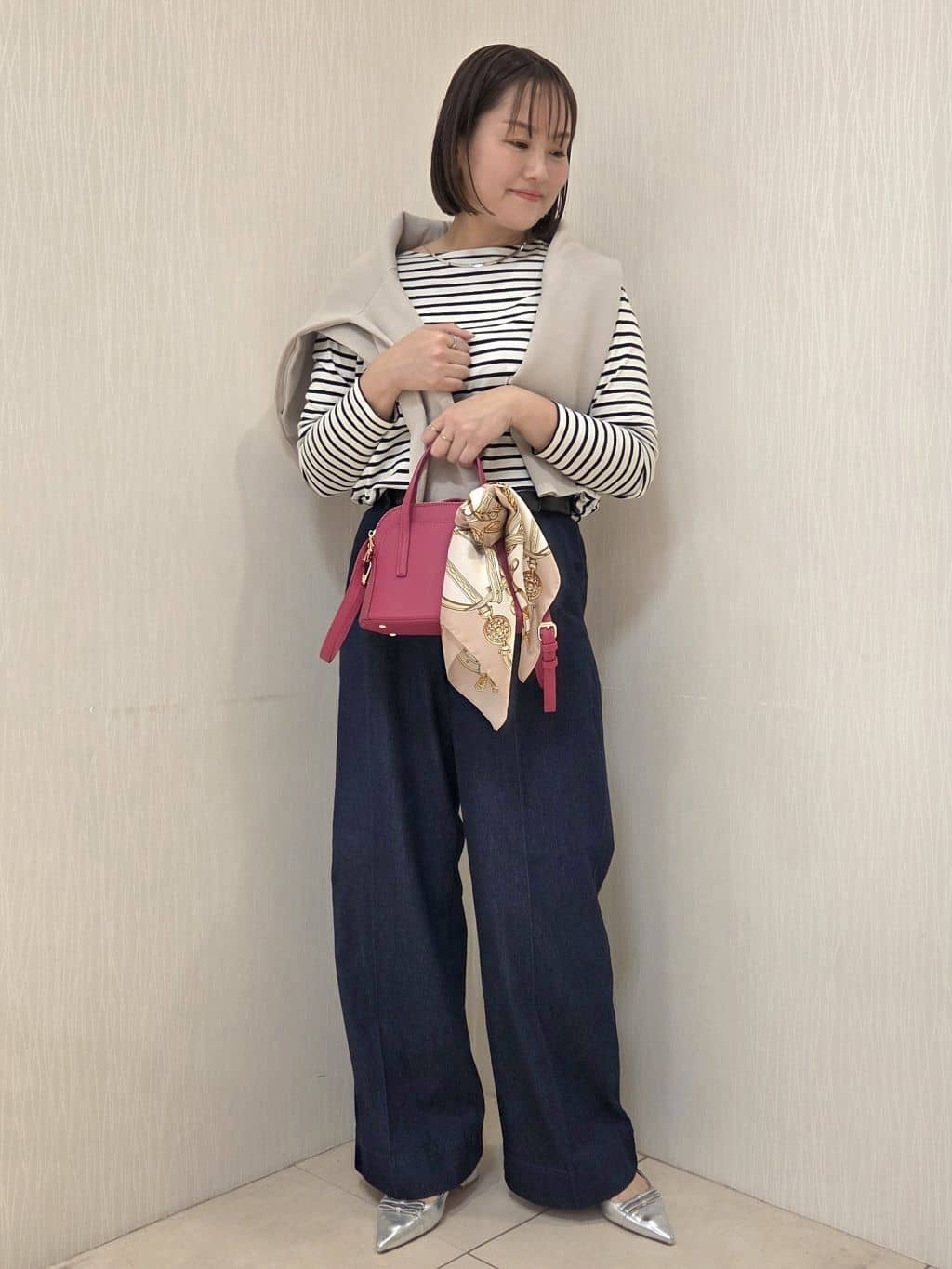 naokoさんの「UNTITLED｜◆【軽羽織り/セットアップ可】ジップアップニットカーディガン」を使ったコーディネート