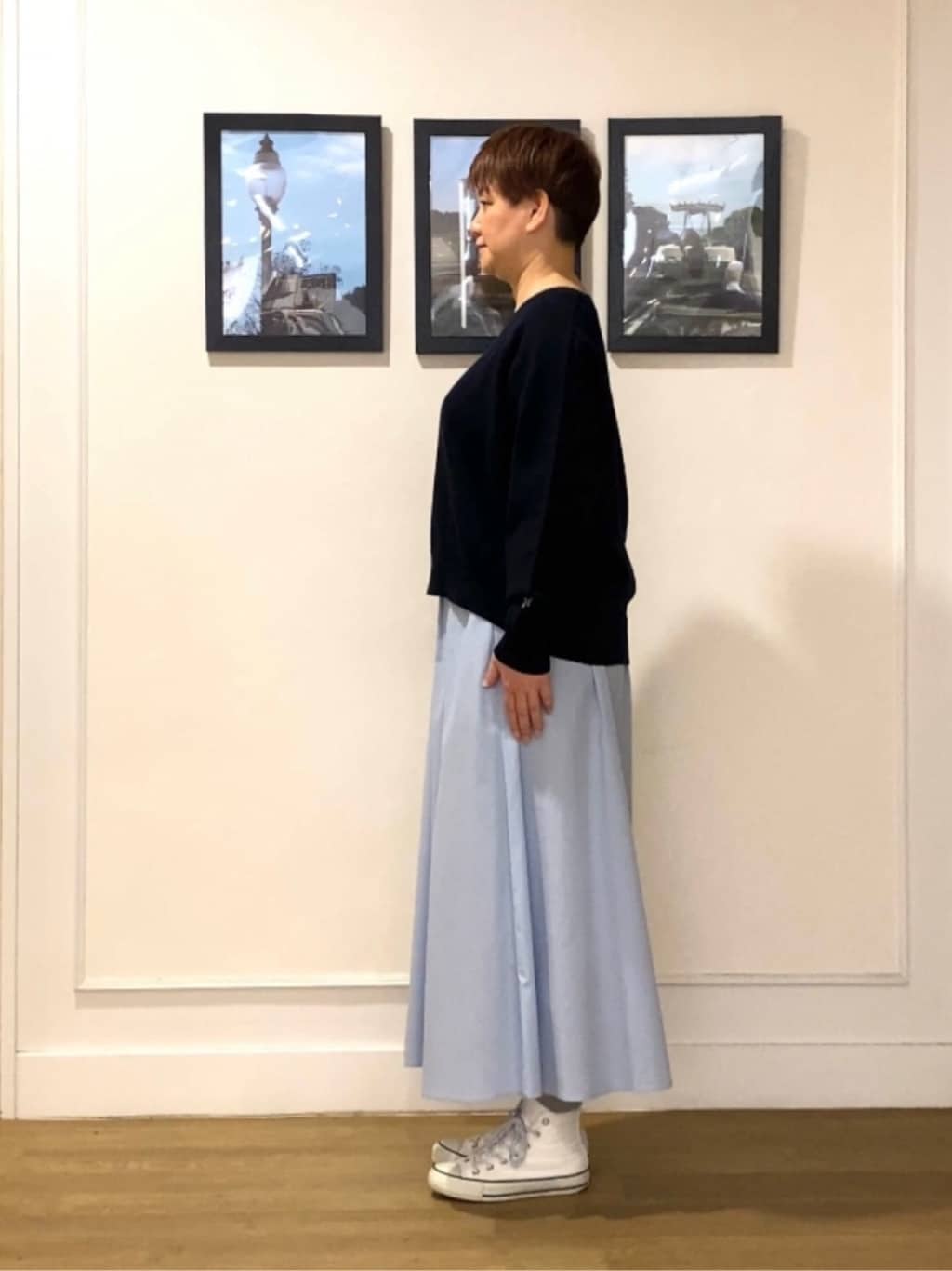 Hiroさんの「Dessin｜【洗える】スウェットライクニット」を使ったコーディネート