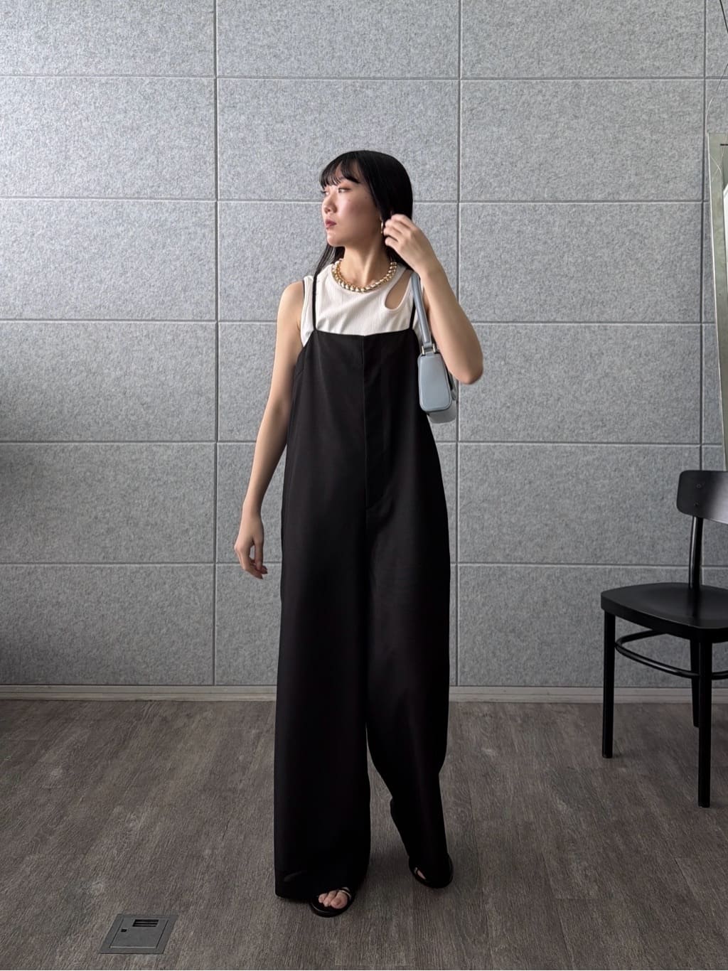 rinaさんの「INDIVI｜メッシュロンパース」を使ったコーディネート