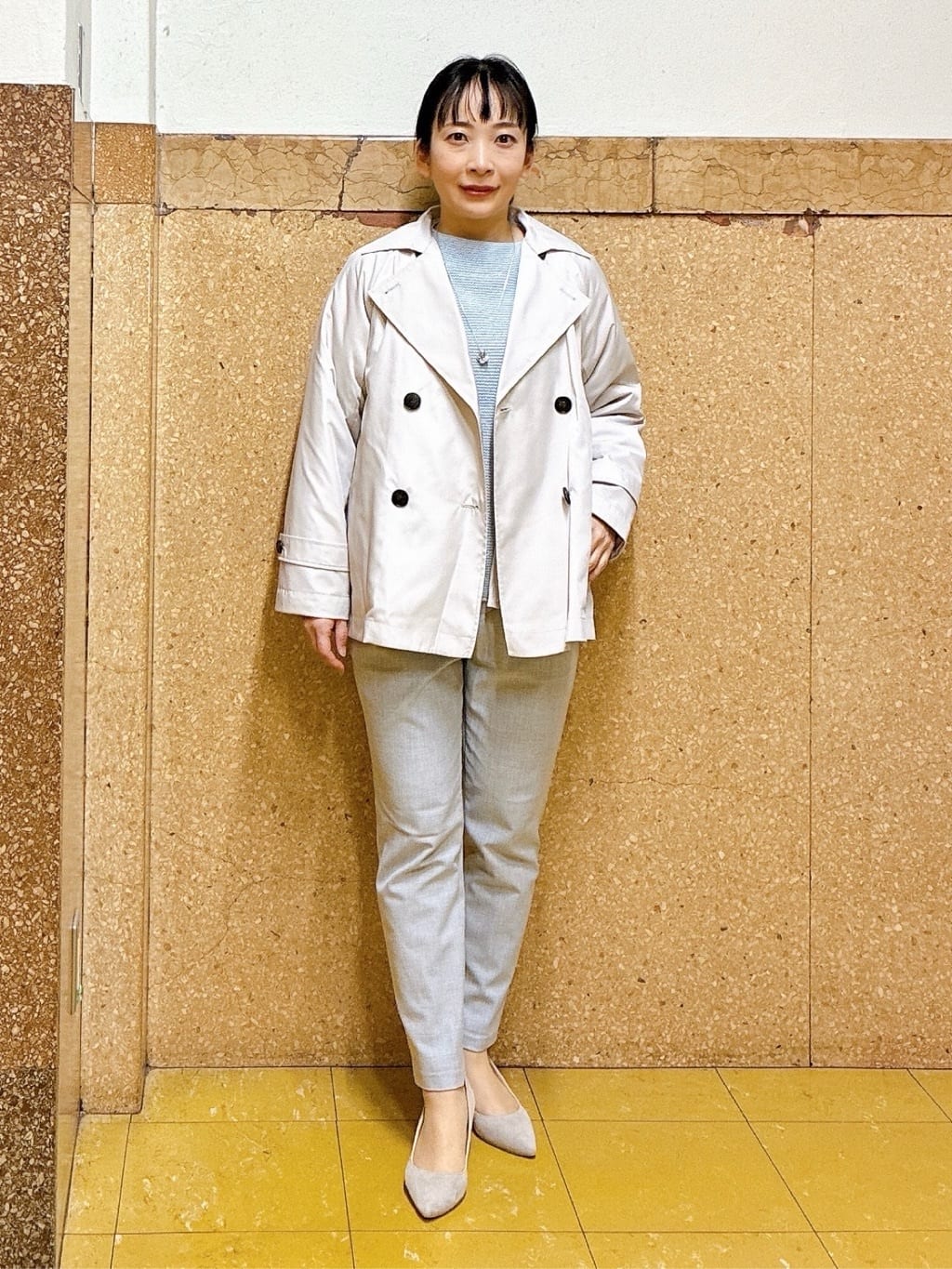 hattoriさんの「INDIVI｜【洗える／裏起毛】ストレッチウォームパンツ」を使ったコーディネート