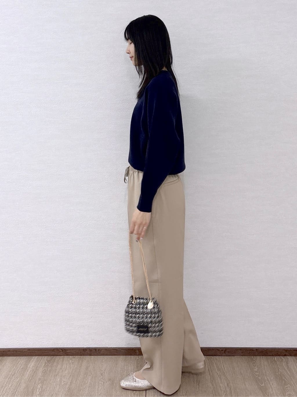 sachikoさんの「OPAQUE.CLIP｜スウェットライクニット【洗濯機OK】」を使ったコーディネート