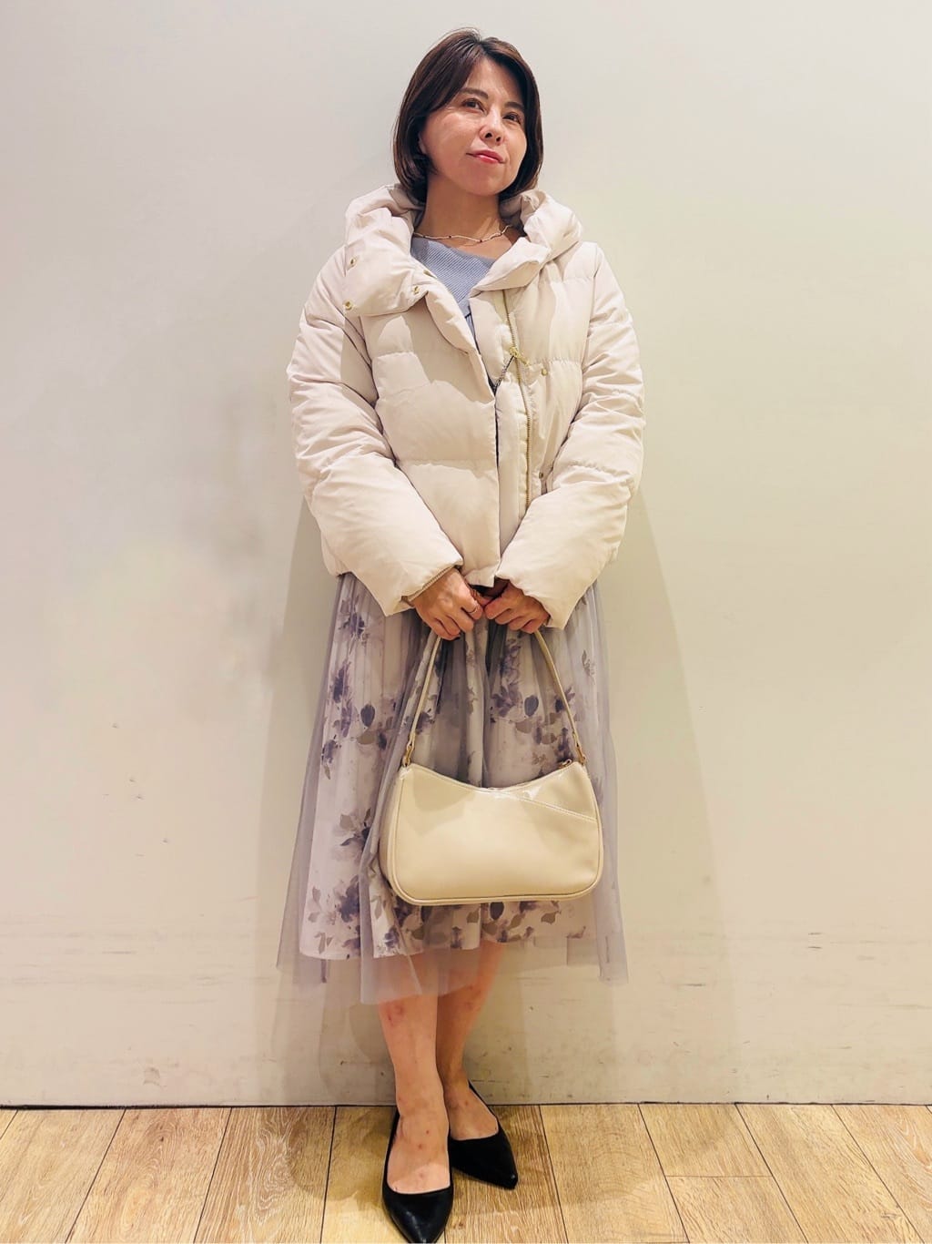 YUKOさんの「index｜KAWADAダウンショートコート【撥水／洗濯機OK／静電気防止裏地】《XS～LL》」を使ったコーディネート