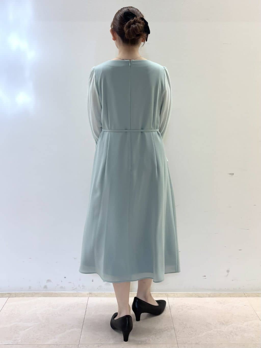 Satoさんの「Reflect｜【SS-4Lサイズ／付属リボン】スリーブデザインジョーゼットワンピース」を使ったコーディネート