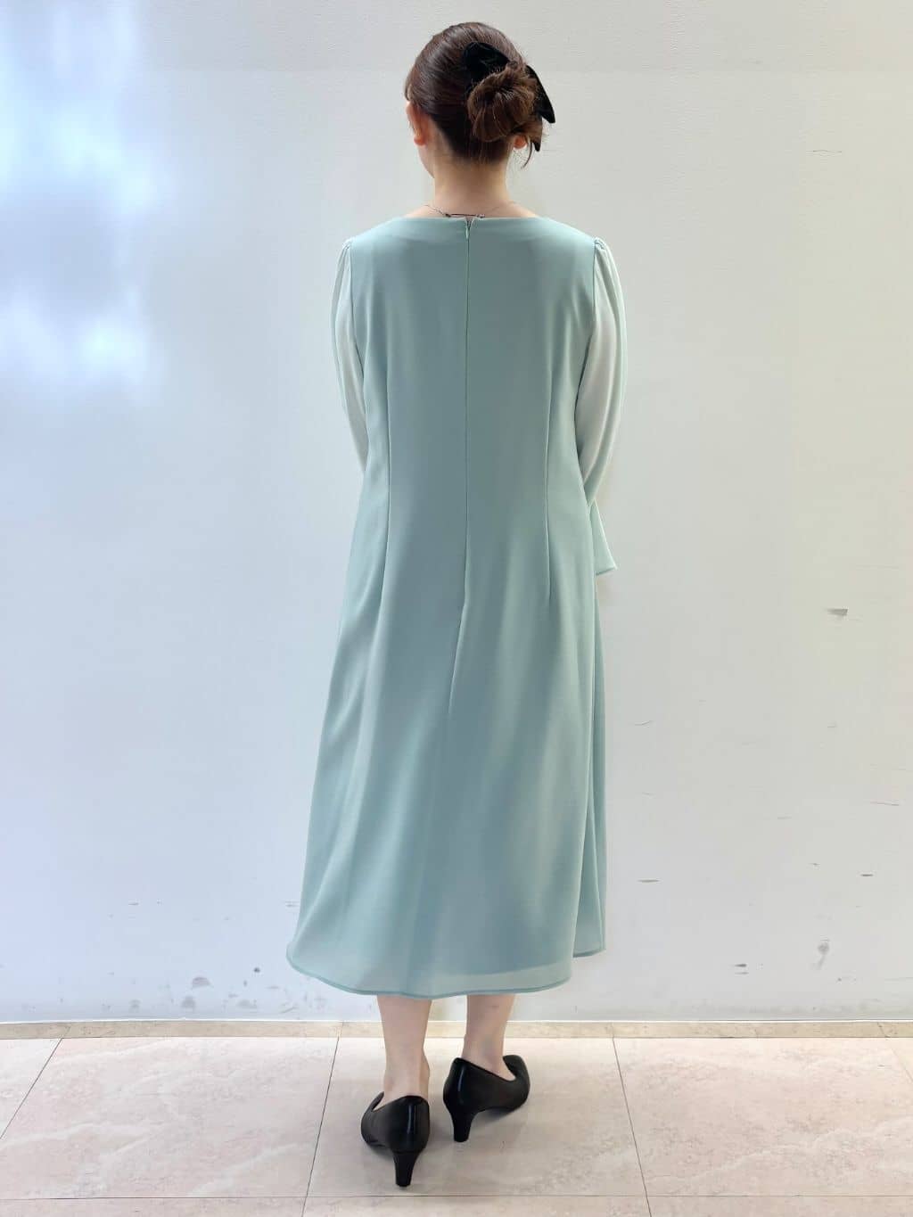Satoさんの「Reflect｜【SS-4Lサイズ／付属リボン】スリーブデザインジョーゼットワンピース」を使ったコーディネート