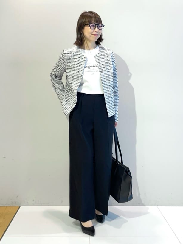murayamaさんの「INDIVI｜【セレモニー／洗える】ミックスツイードライトジャケット」を使ったコーディネート