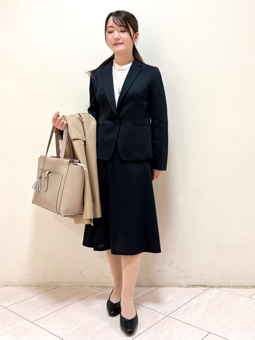 mikiさんの「Reflect｜【オン・オフ着回しやすい◎】ダブルブレストジャケット」を使ったコーディネート