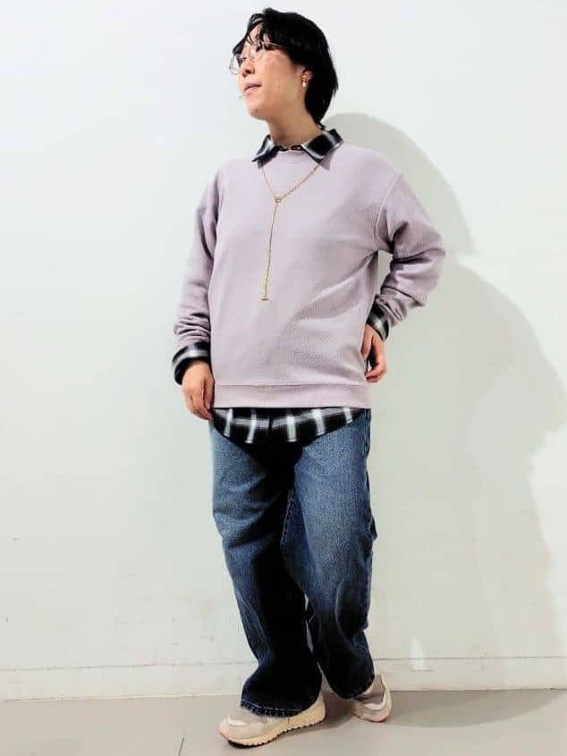 kodamaさんの「THE SHOP TK｜【大人のデイリースタイルを格上げ】ジャカードリンクススウエット　洗濯機OK」を使ったコーディネート