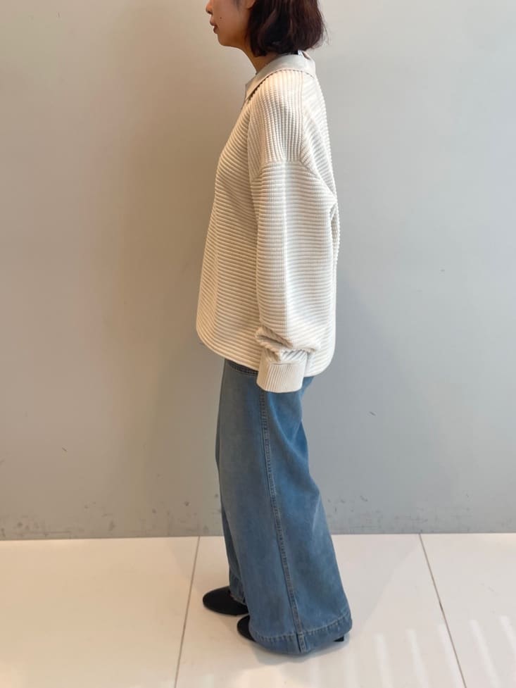 abeさんの「tk.TAKEO KIKUCHI｜ハーフジップニットポロシャツ」を使ったコーディネート