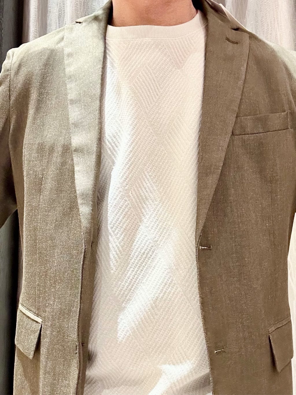 KENJI Iさんの「THE SHOP TK｜ライトエバーデニム ジャケット 洗濯機OK/ストレッチ/セットアップ可」を使ったコーディネート