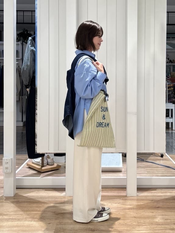 hinakoさんの「Dessin｜【洗える】ストレッチツイルワイドパンツ」を使ったコーディネート