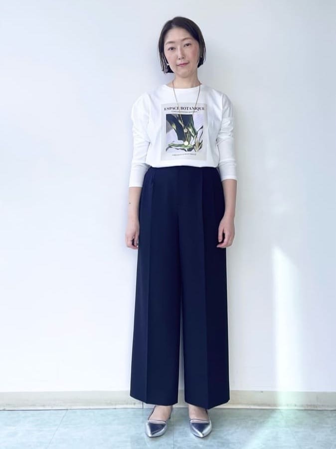 aliceさんの「UNTITLED｜【コットン100/洗える】フォトロングTシャツ」を使ったコーディネート