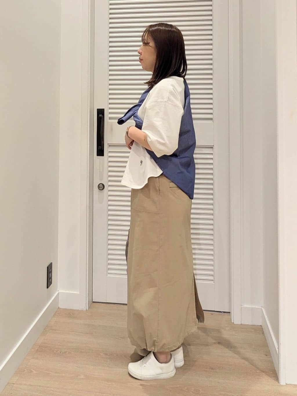 enさんの「Dessin｜【洗える】高密度ベーシックシャツ」を使ったコーディネート