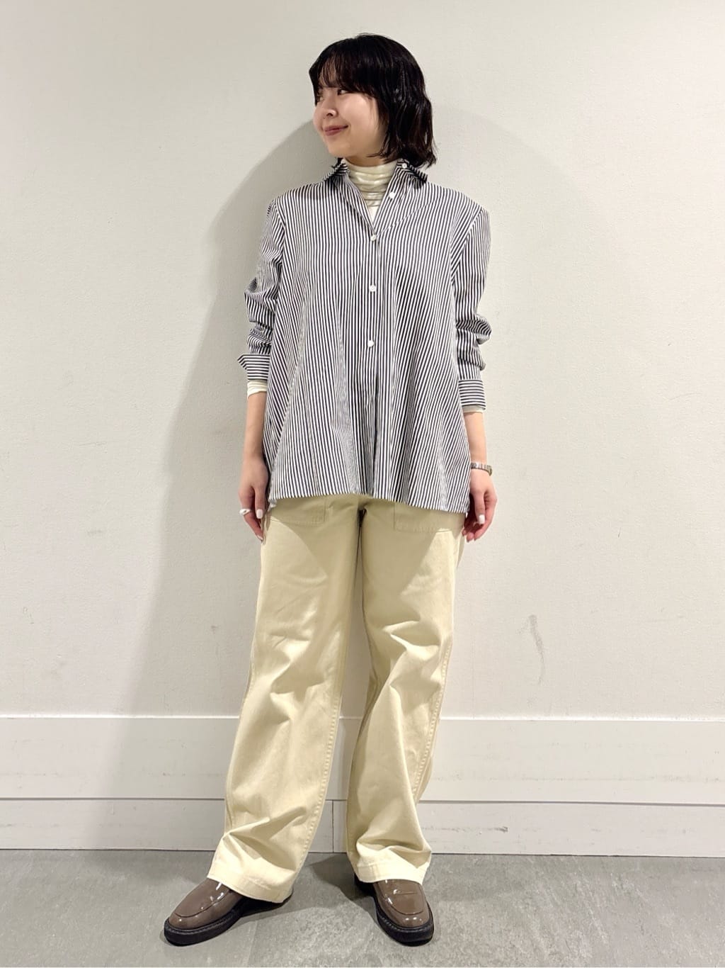モエカさんの「UNTITLED｜【吸湿発熱/洗える】ハイネックインナー」を使ったコーディネート