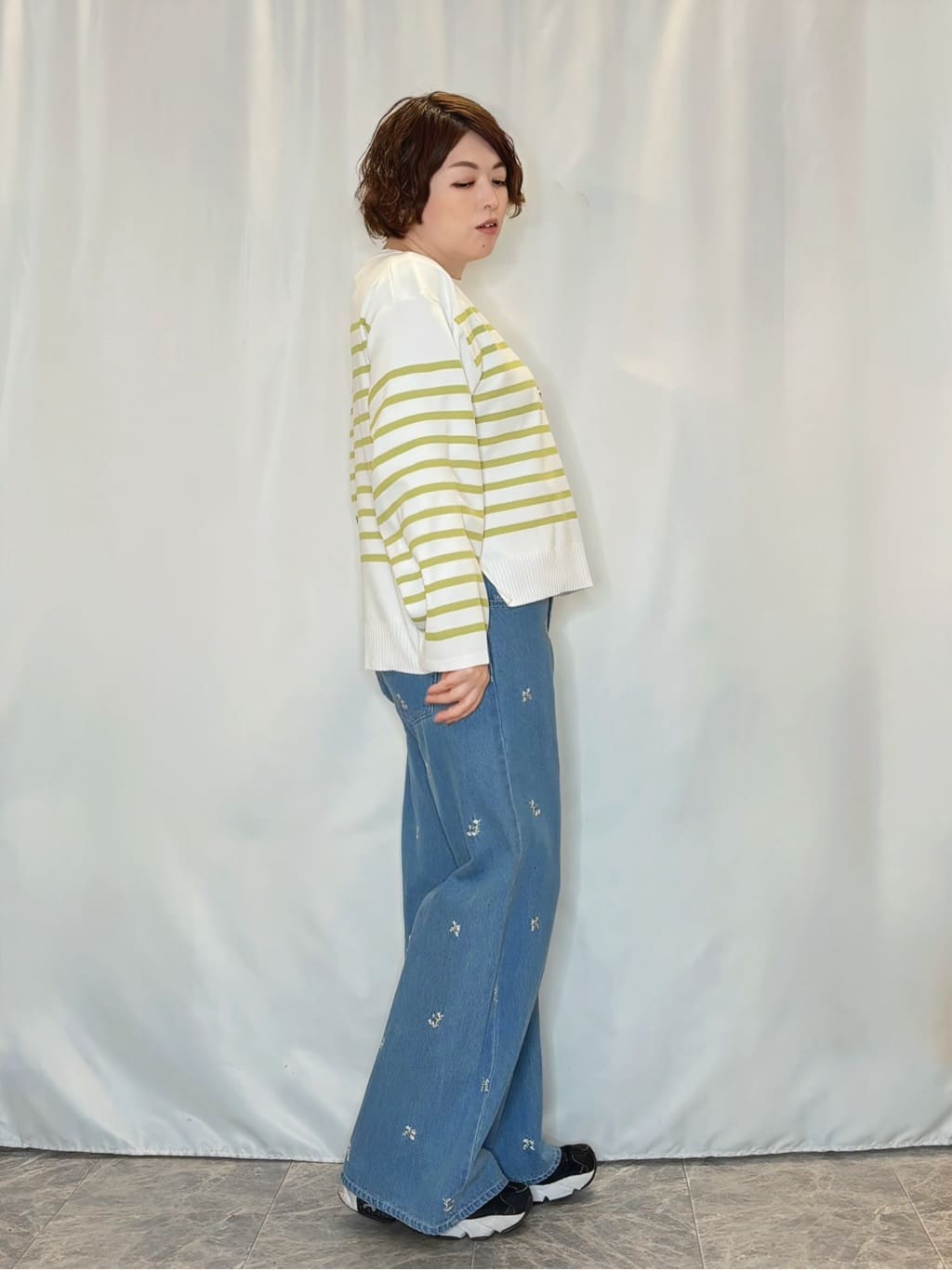 たみさんの「SHOO･LA･RUE｜楽にきちんと見られたい　大人カジュアルボーダーニット」を使ったコーディネート