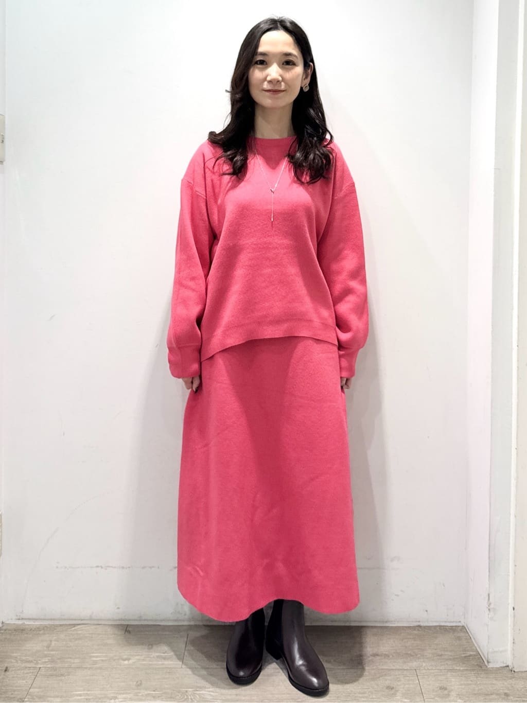 yuicciさんの「OPAQUE.CLIP｜サイド編地切替ニットトップス／セットアップ対応【洗濯機OK】」を使ったコーディネート