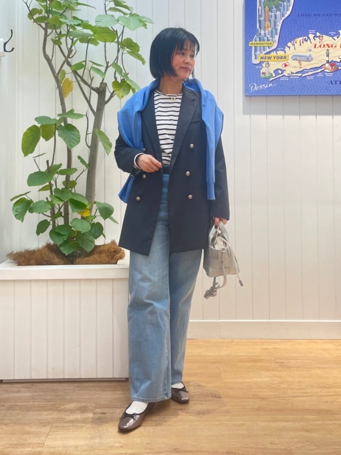 mikaさんの「Dessin｜【洗える】シャツテールロングTシャツ」を使ったコーディネート