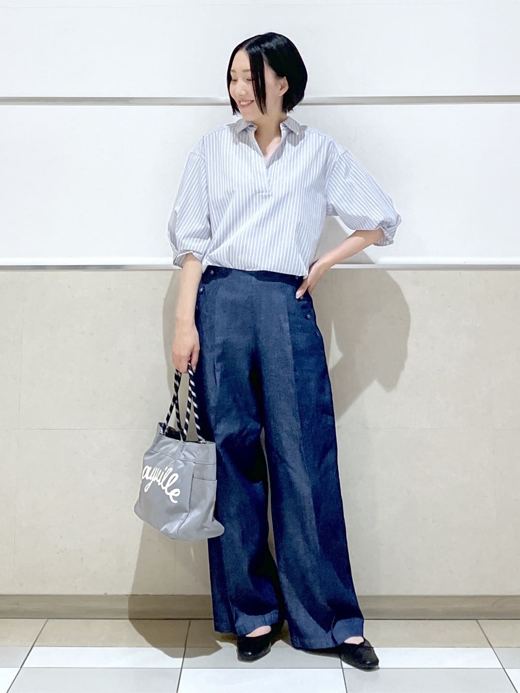 eriko さんの「Dessin｜【洗える】スキッパーシャツブラウス」を使ったコーディネート