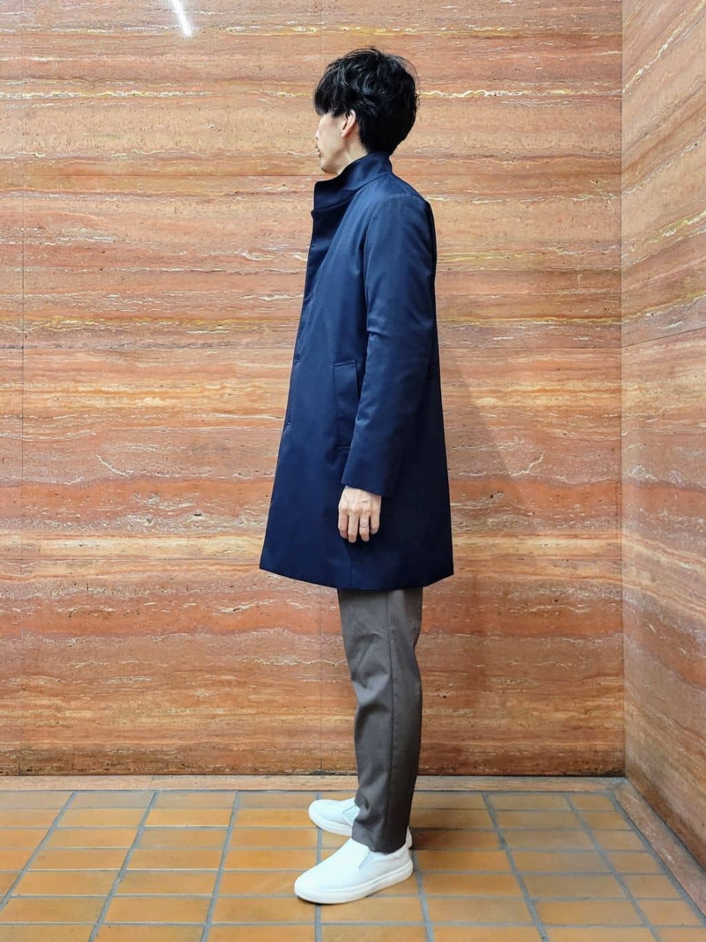 piroyaさんの「TAKEO KIKUCHI｜撥水ツイル スタンドカラー コート」を使ったコーディネート