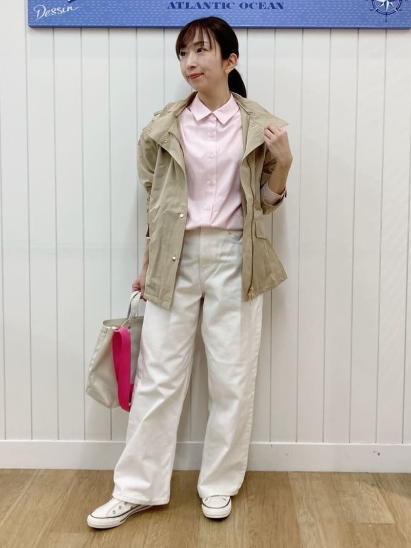 yoshiさんの「Dessin｜【洗える】ベーシックカラーシャツ」を使ったコーディネート