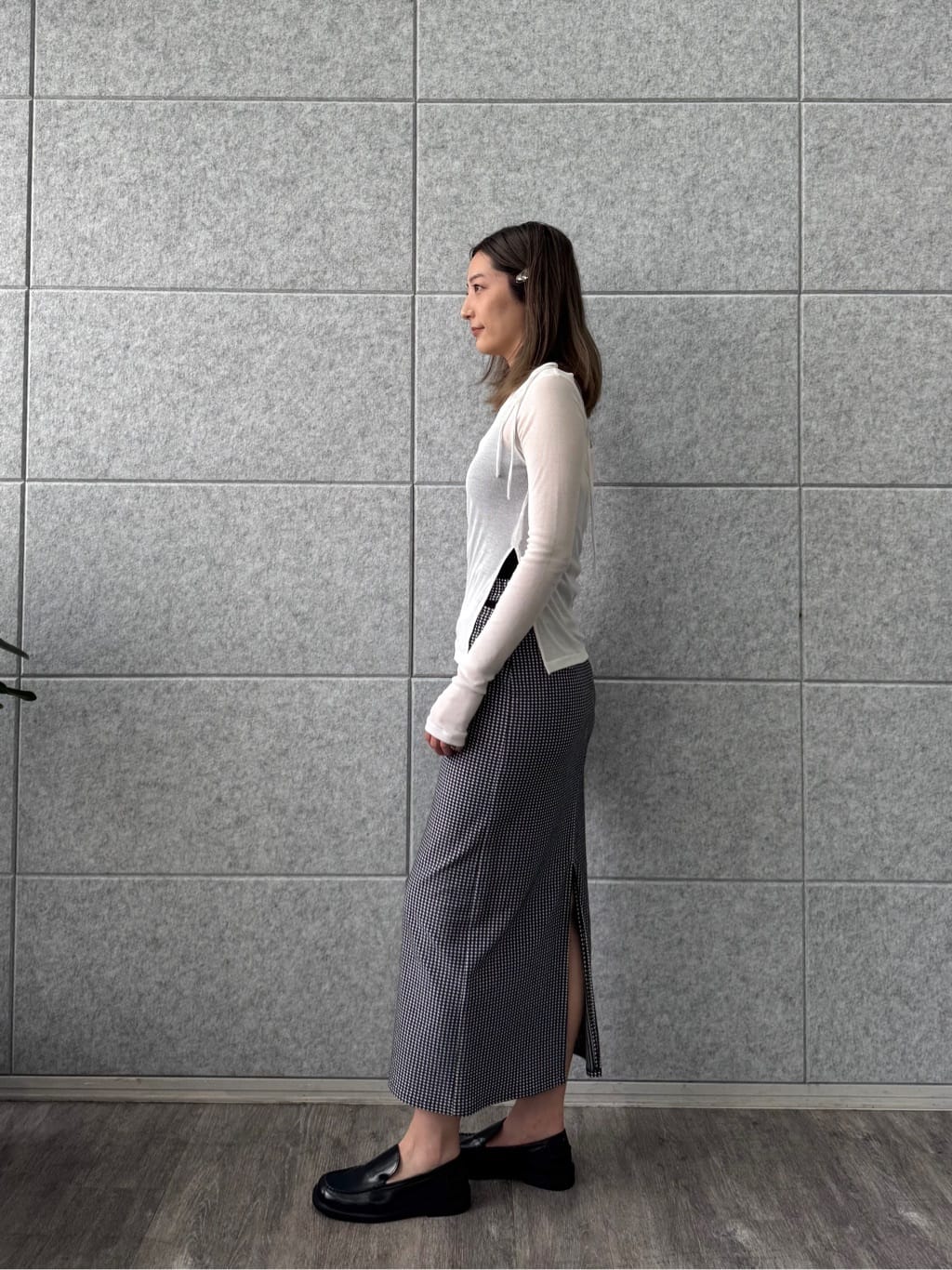 uchi__yamaさんの「CODE A｜jersey ribbon pullover」を使ったコーディネート