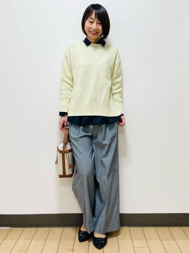 Riiさんの「Reflect｜【レイヤードにおすすめ◎】ロング丈リラクシーニット」を使ったコーディネート