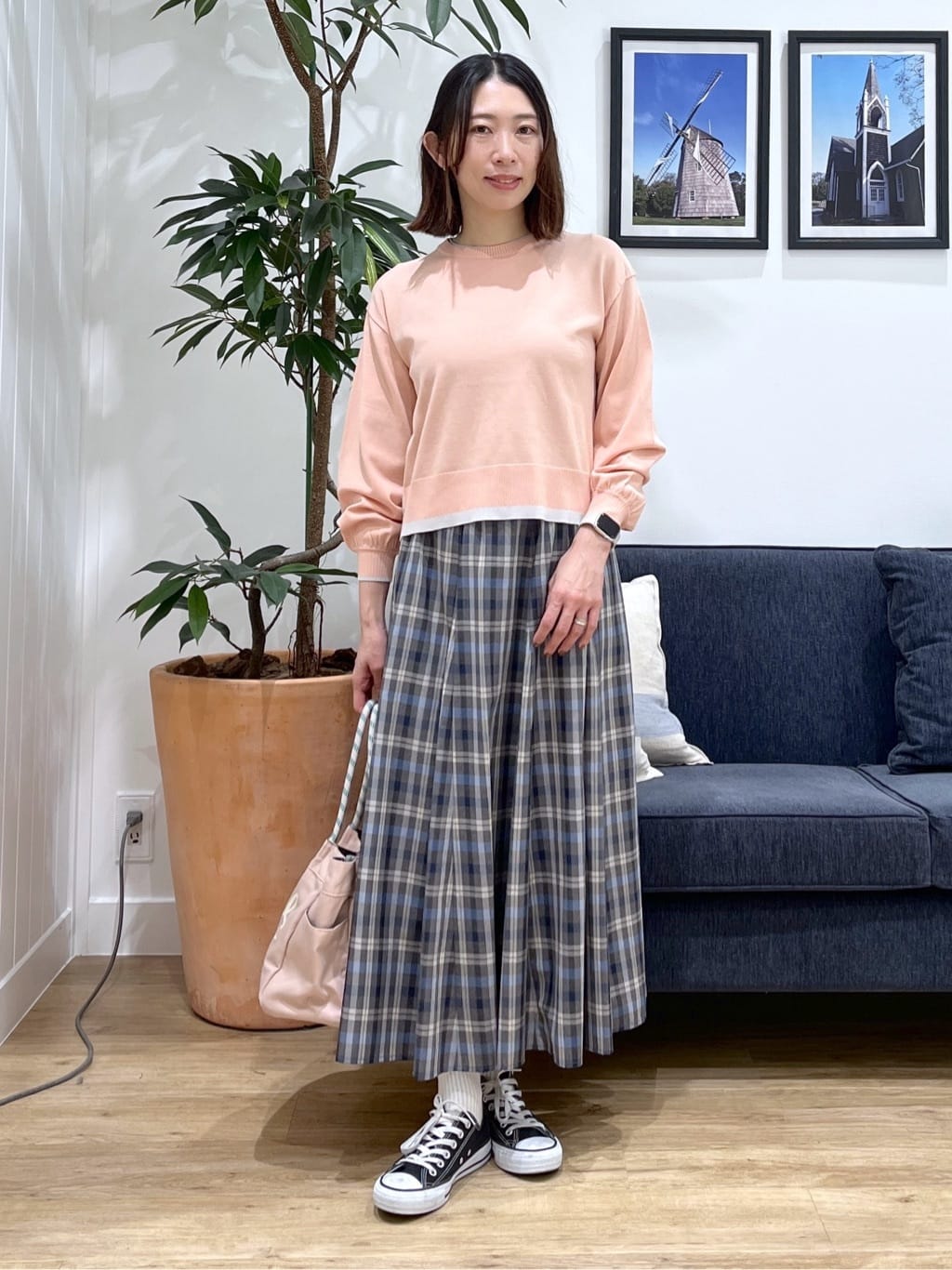 canaさんの「Dessin｜【洗える】バイカラーデザインニット」を使ったコーディネート
