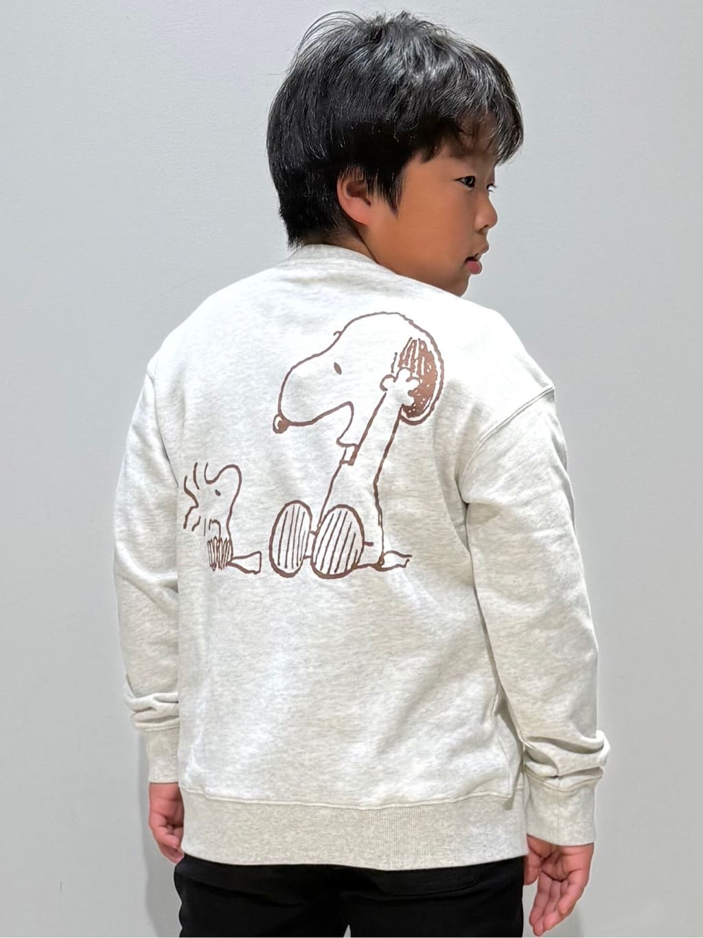 kuboさんの「THE SHOP TK｜【110－160】PEANUTS ／ ピーナッツ スヌーピーミニ裏毛スウェット」を使ったコーディネート