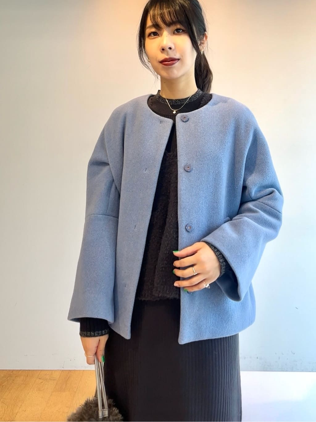 cotaniさんの「grove｜【ウール混】軽やかに羽織れるショートコート」を使ったコーディネート