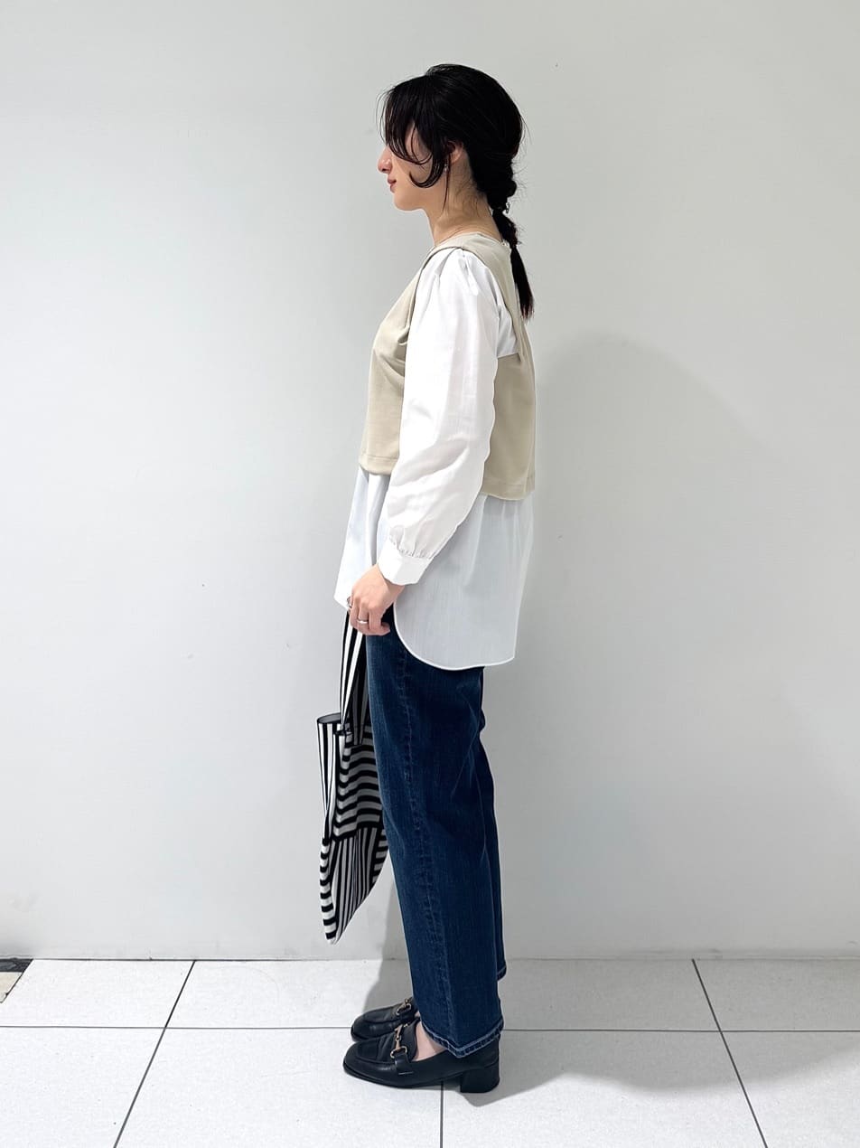 そんさんの「INDIVI｜【洗える／UVケア】レイヤード風デザイントップス」を使ったコーディネート
