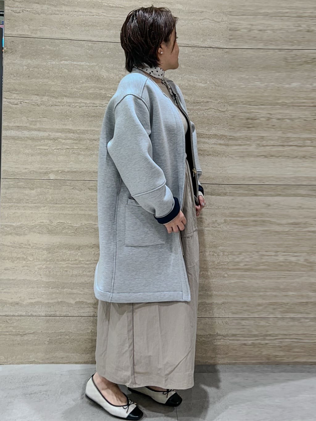 NAMIさんの「OPAQUE.CLIP｜リバーシブル配色ノーカラーコート【洗濯機OK】」を使ったコーディネート