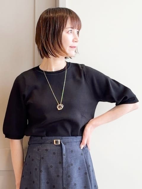 yamakoさんの「grove｜【洗える】ランダムドットマーメイドスカート」を使ったコーディネート