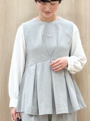 Keiさんの「grove｜【マシンウォッシュ/防シワ/S-3L】着回しできるカセット服ワイドパンツ」を使ったコーディネート