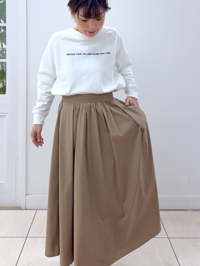 Osawaさんの「Dessin｜【洗える】ラグラン切り替えミニロゴカットソー」を使ったコーディネート