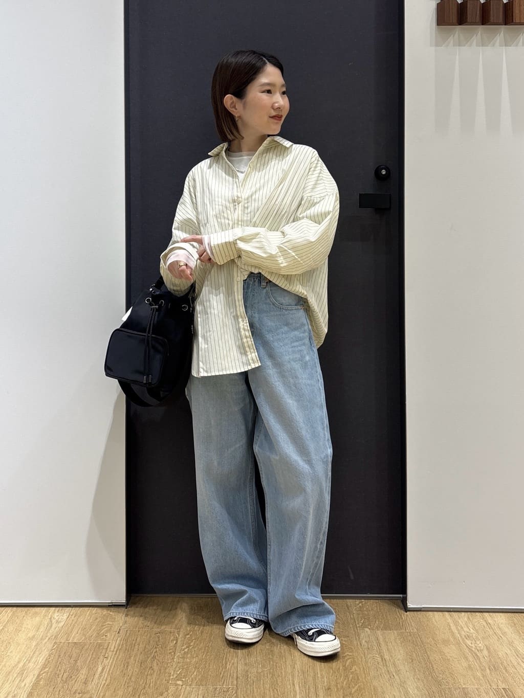 risaさんの「Dessin｜【洗える】バックボタンオーバーシャツ」を使ったコーディネート